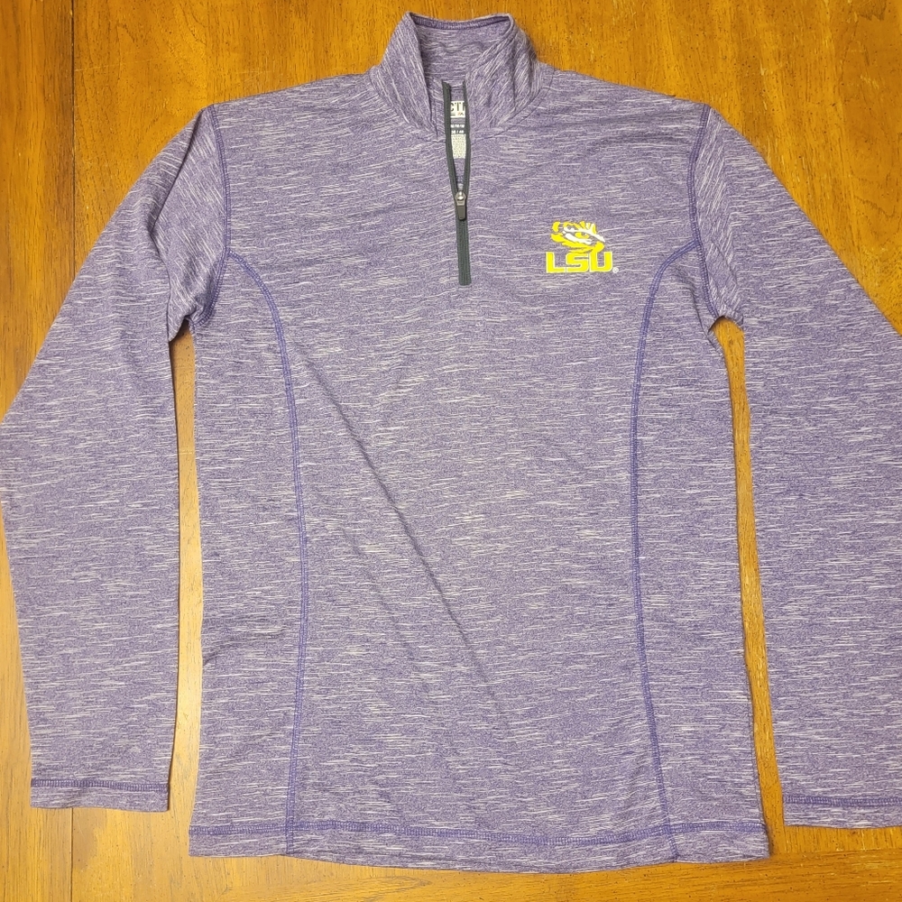 Section 101 Men's LSU Tigers Purple Half Zip Pullover - Size Medium